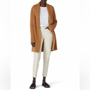 Kaufman Franco Collective Camel Chunky Knit Cardigan Sweater Coat Size Large